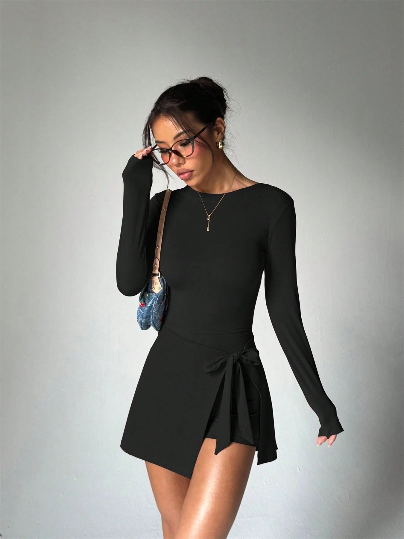 Home Gym Full Body - Solid Color Long Sleeved Slim Fit