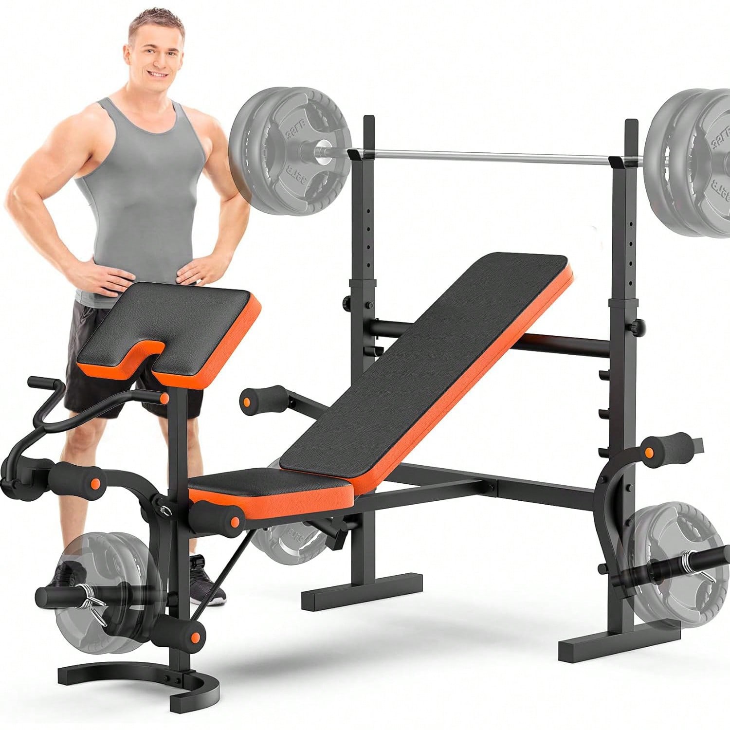 Home Gym Weight Bench - GIKPAL Weight Bench, Bench Press Set
