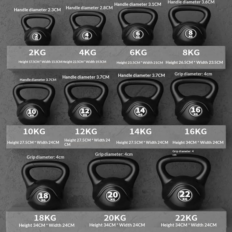 Home Gym Room - 2026 Fitness Adjustable 8kg Kettlebell Ergonomic
