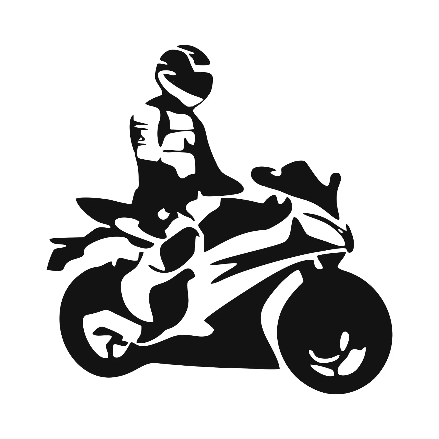 Weight Plate Bumper - New Design Motorcycle Silhouette Vinyl Car