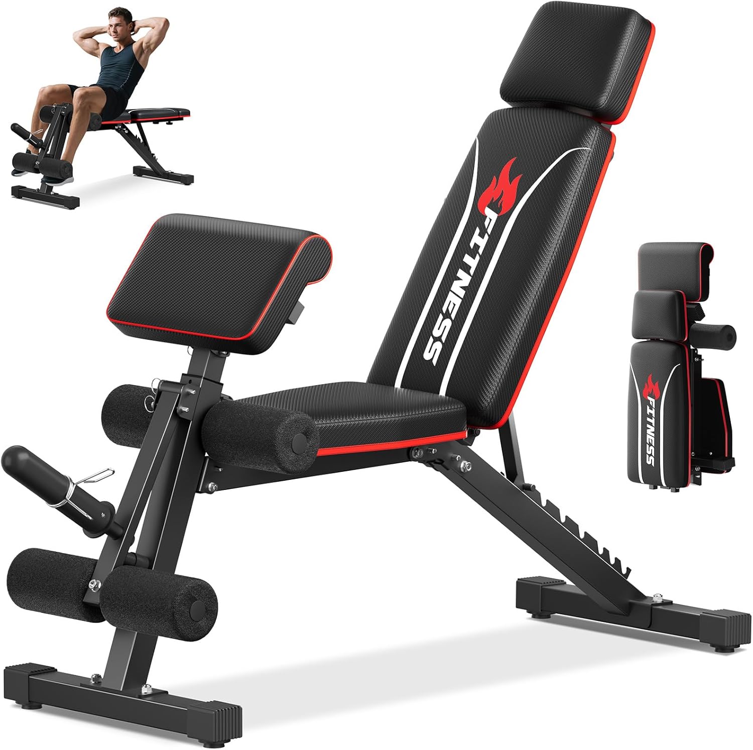 Home Gym Weight Bench - Home Gym Foldable Weight Bench, Alloy