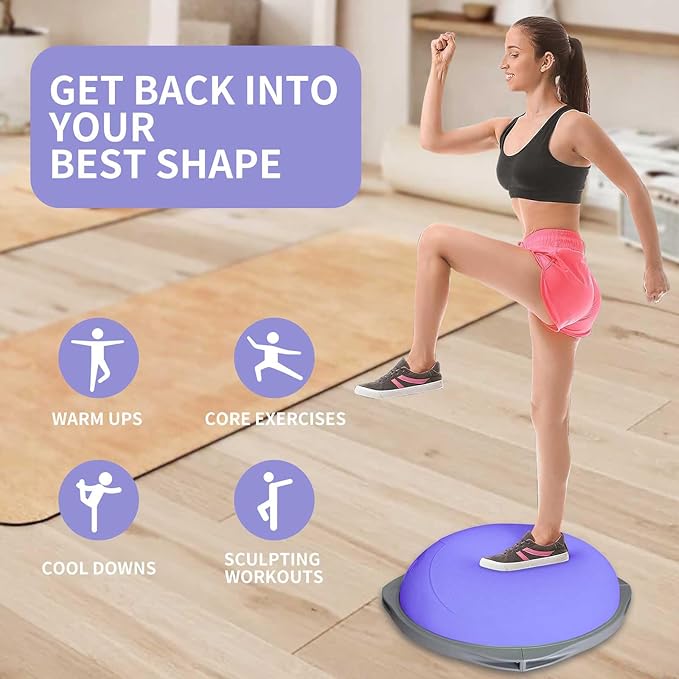 70cm Bosu Balance Ball, Anti-S - Home Gym Yoga ulasan dan harga