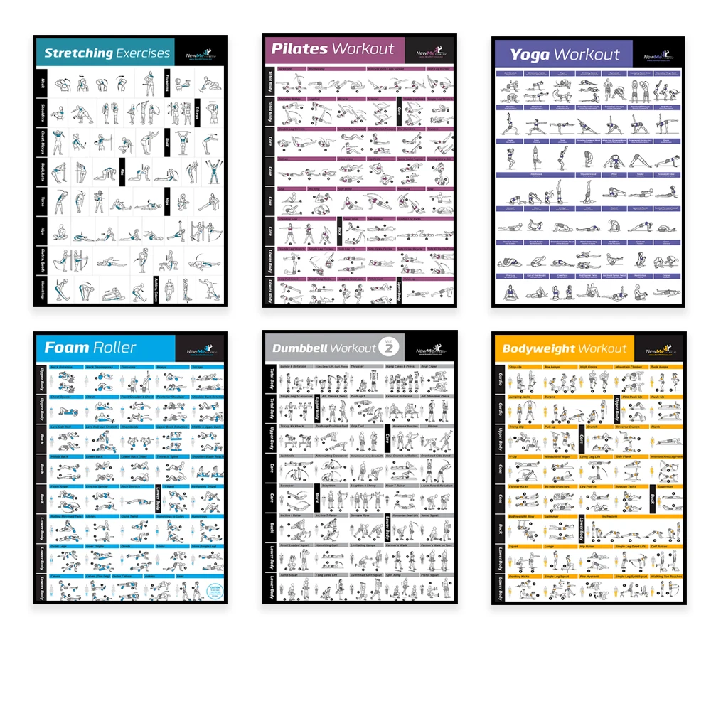 Body Exercise Training Chart W - Home Gym Yoga ulasan dan harga