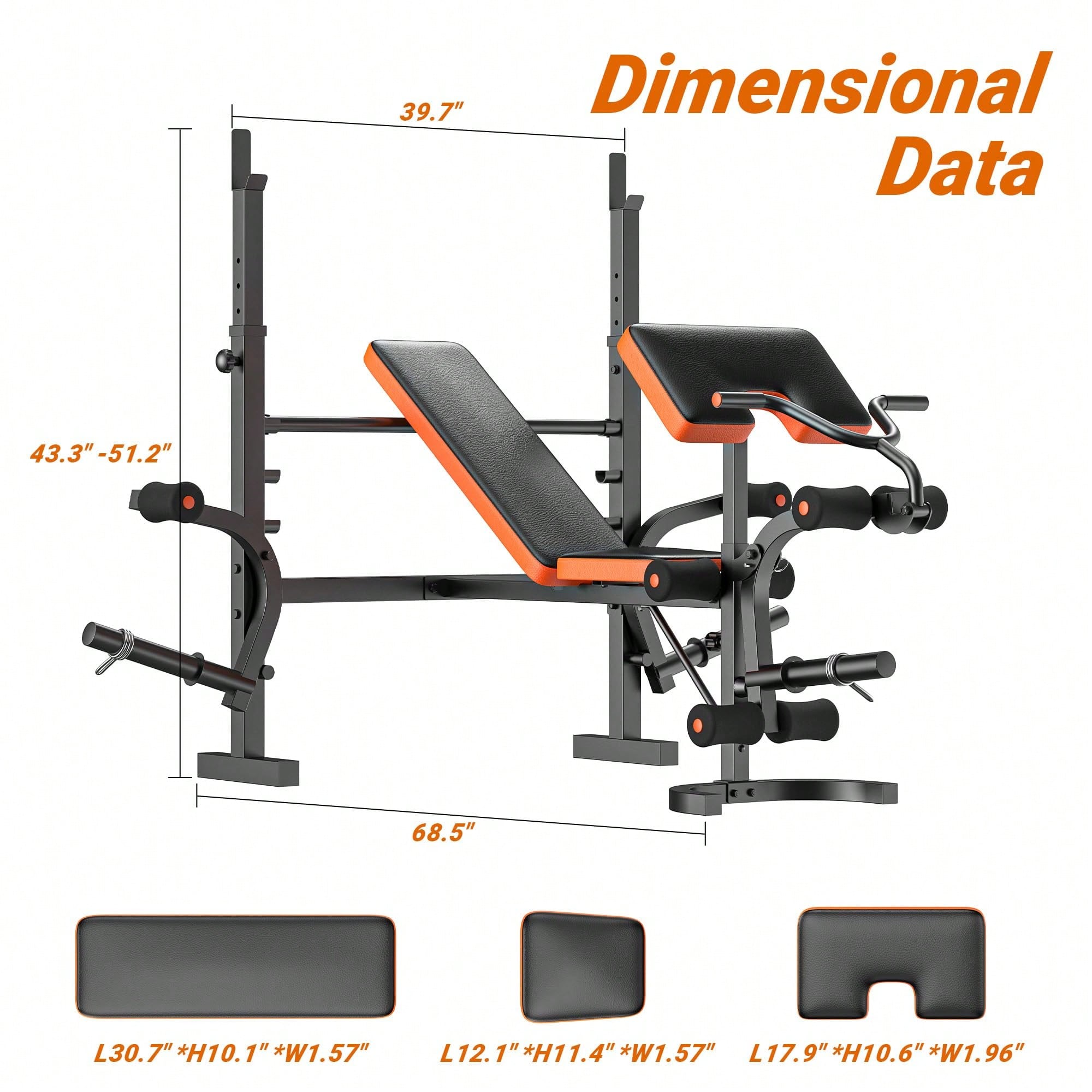 GIKPAL Weight Bench, Bench Pre - Home Gym Weight Bench ulasan dan harga