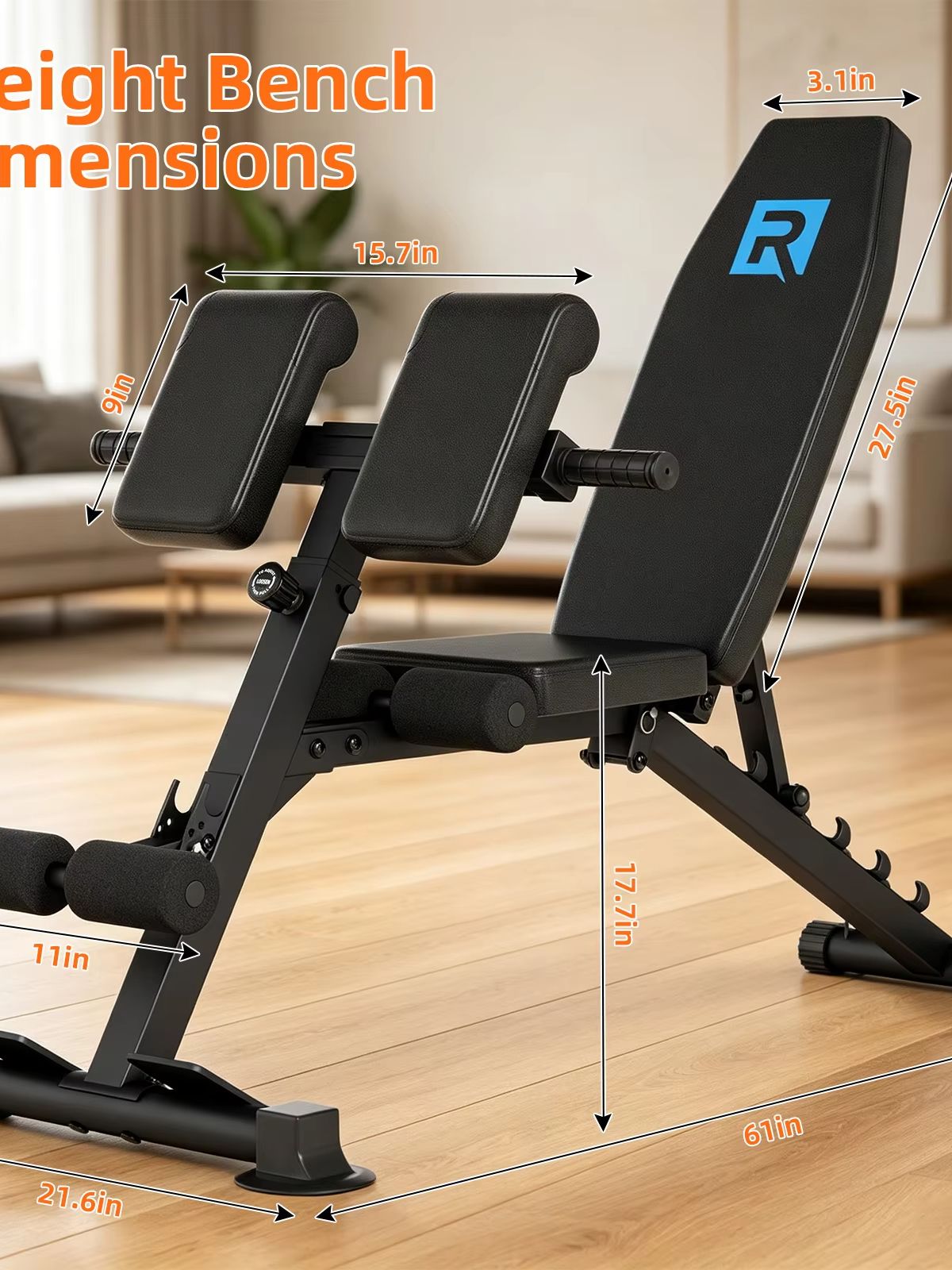 Compact Heavy Duty Adjustable  - Home Gym Weight Bench ulasan dan harga