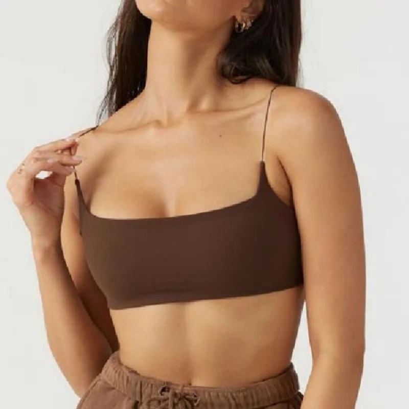 FUBEIKE Girl Brown Sports Bra  - Home Gym Yoga ulasan dan harga