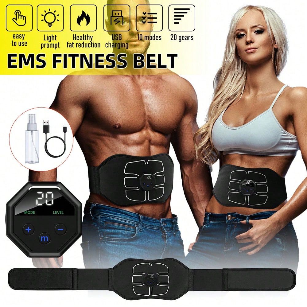 1Pc Abdominal Trainer Belt USB - Home Gym Essentials ulasan dan harga