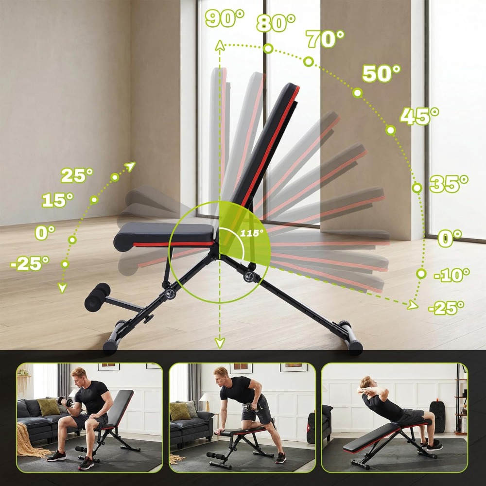 Adjustable Weight Bench for Fu - Home Gym Weight Bench ulasan dan harga