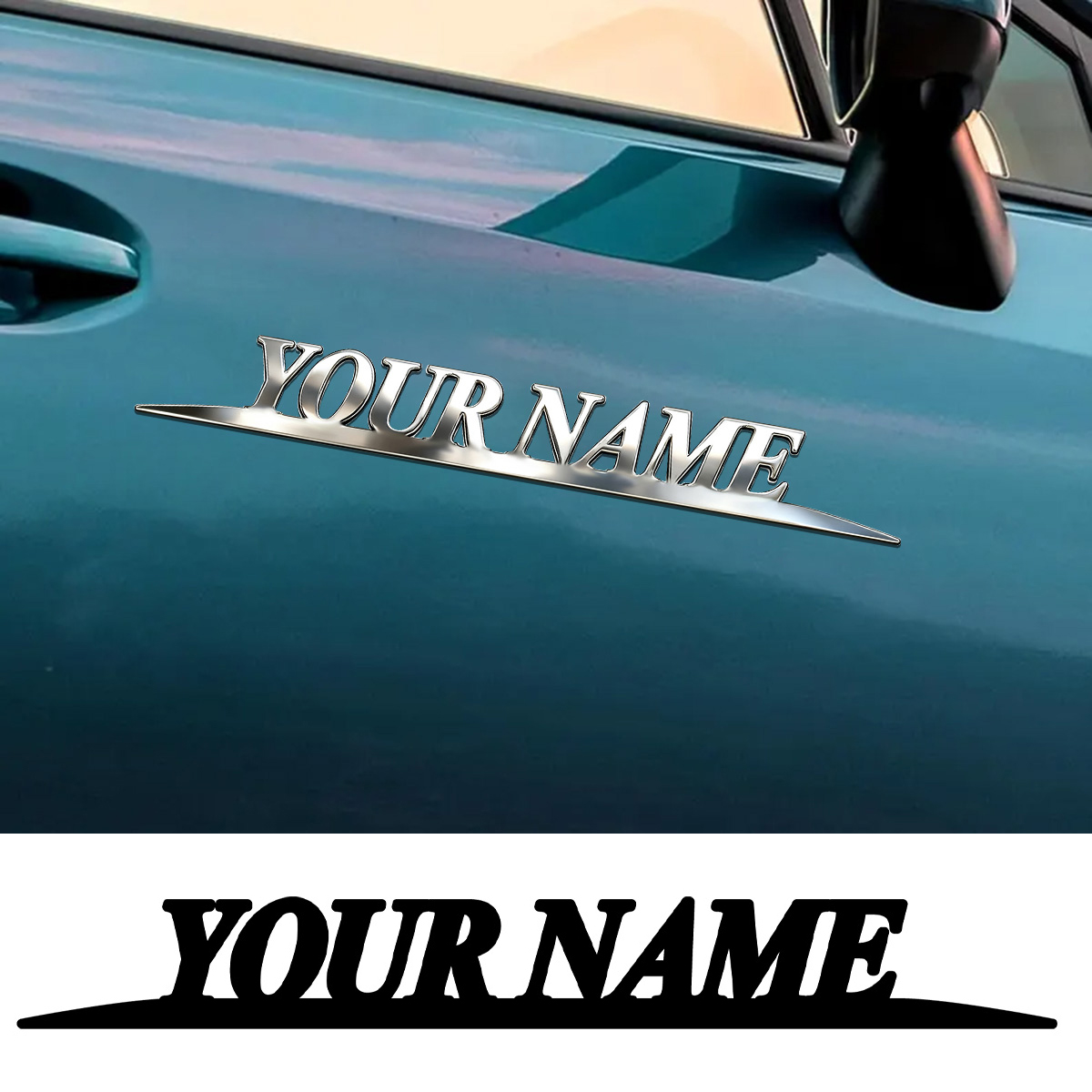 Metal Trendy YOUR NAME Sticker - Weight Plate Bumper ulasan dan harga