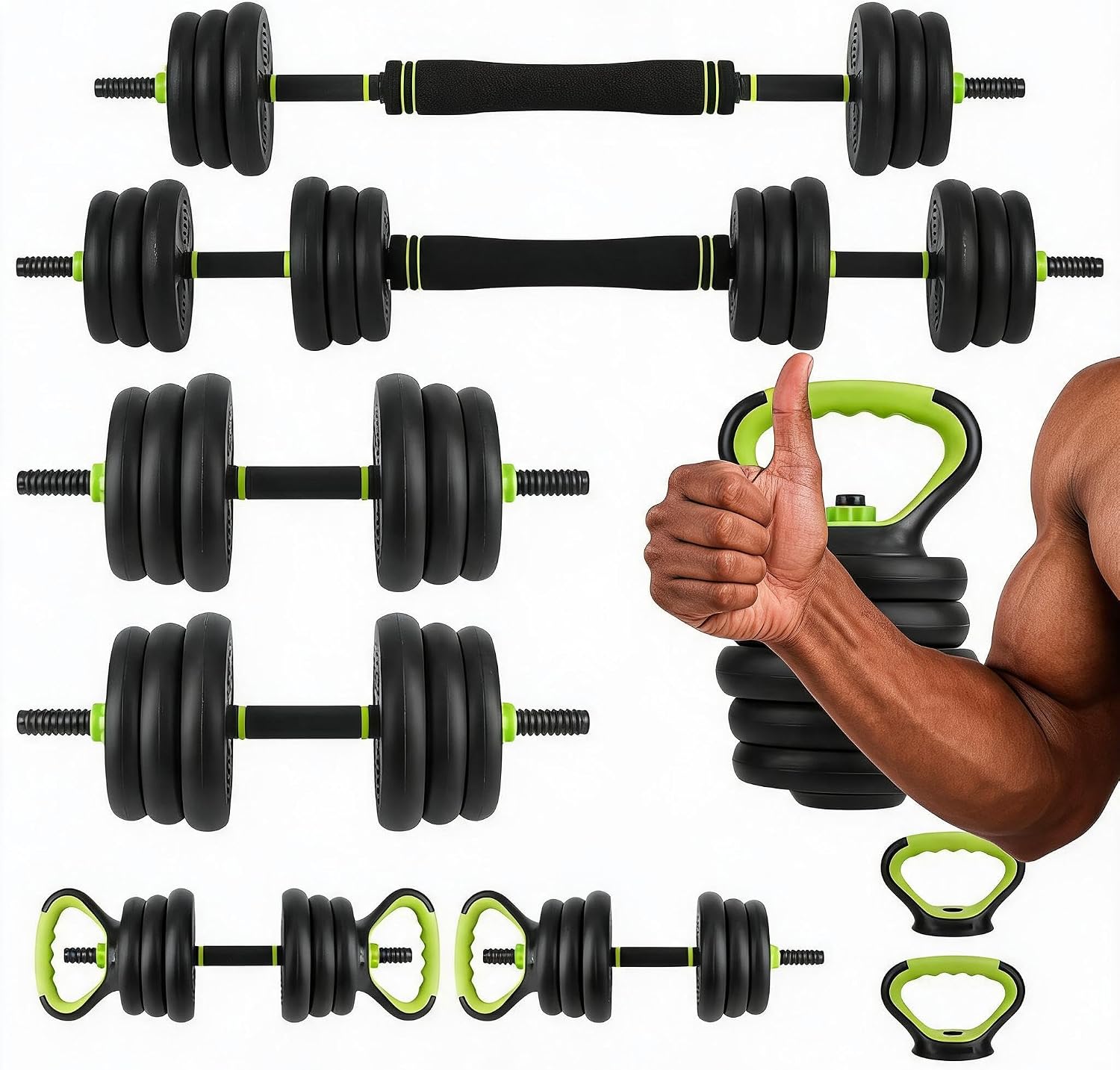 4 in 1 Adjustable Dumbbell Set - Home Gym Weight Bench ulasan dan harga