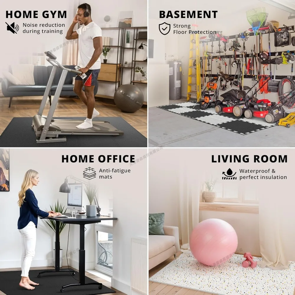 10Pcs 30x30x1cm EVA Foam Massa - Home Gym On Carpet ulasan dan harga