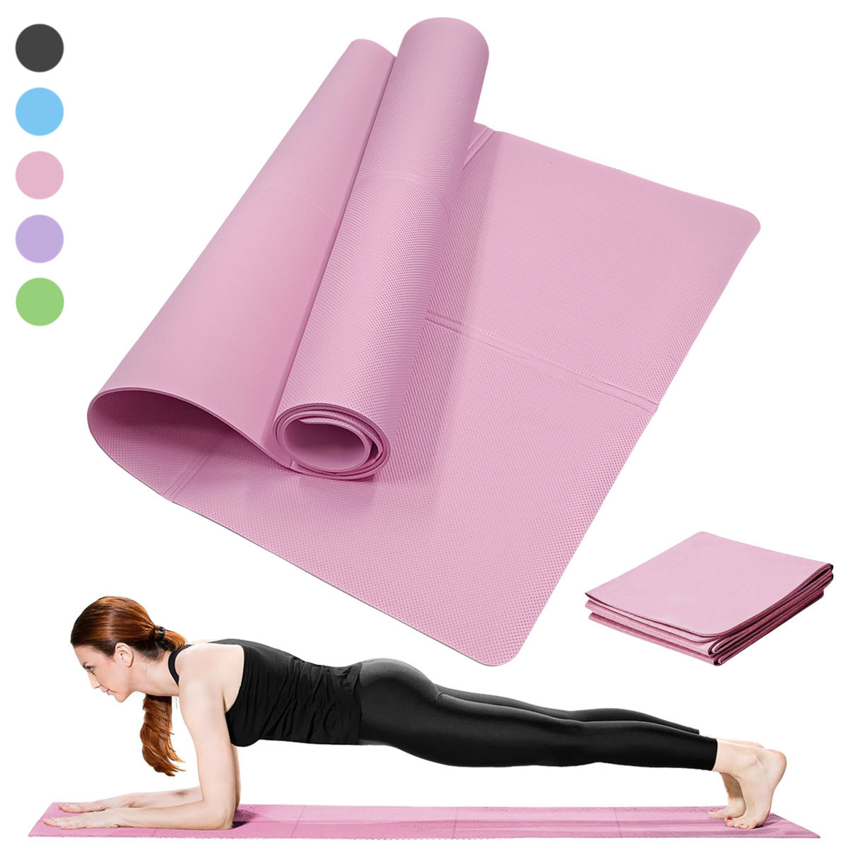 Yoga Mat Pilates Fitness Mat 3 - Home Gym On Carpet ulasan dan harga