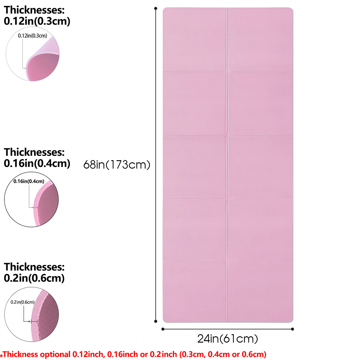 Yoga Mat Pilates Fitness Mat 3 - Home Gym On Carpet ulasan dan harga