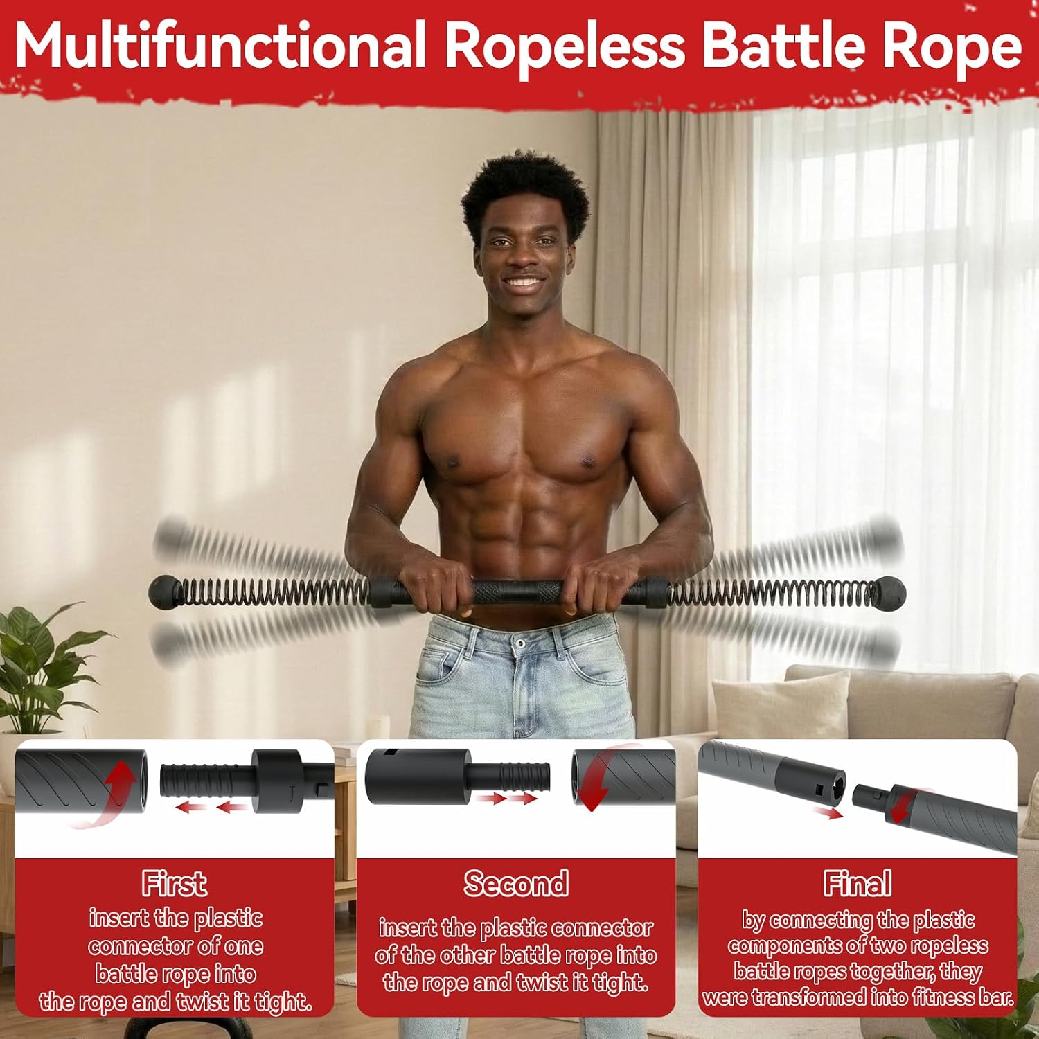 2-in-1 Upgraded Cordless Battl - Home Gym Workout Equipment ulasan dan harga