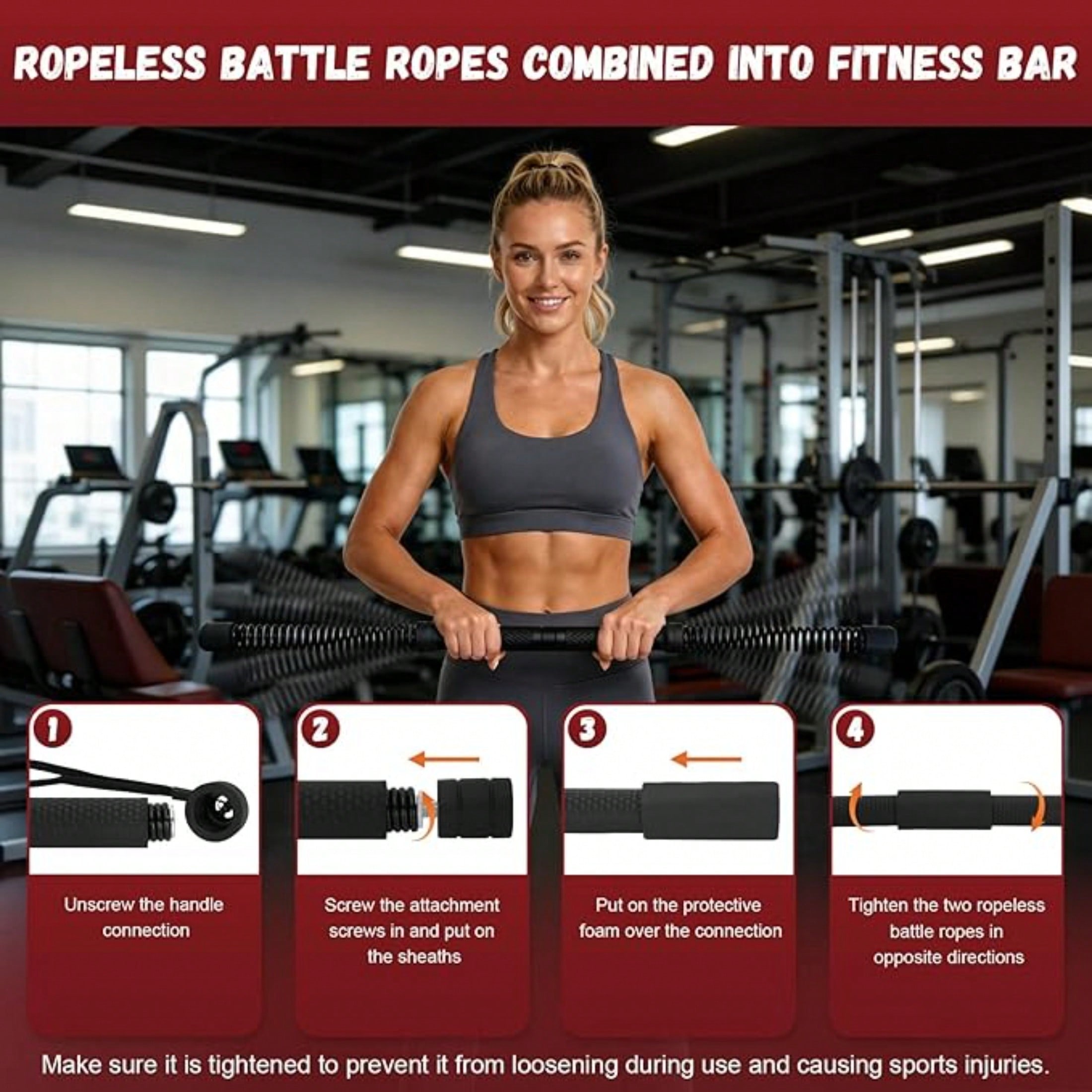 2-in-1 Upgraded Cordless Battl - Home Gym Workout Equipment ulasan dan harga