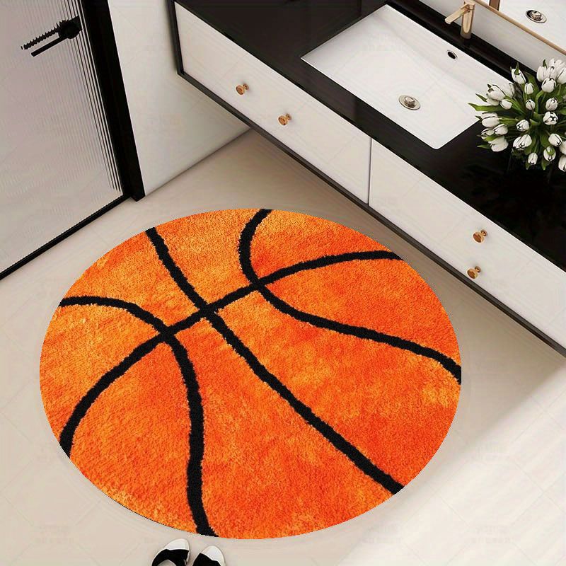 Basketball Pattern Round Rug F - Home Gym On Carpet ulasan dan harga