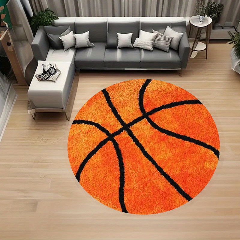 Basketball Pattern Round Rug F - Home Gym On Carpet ulasan dan harga