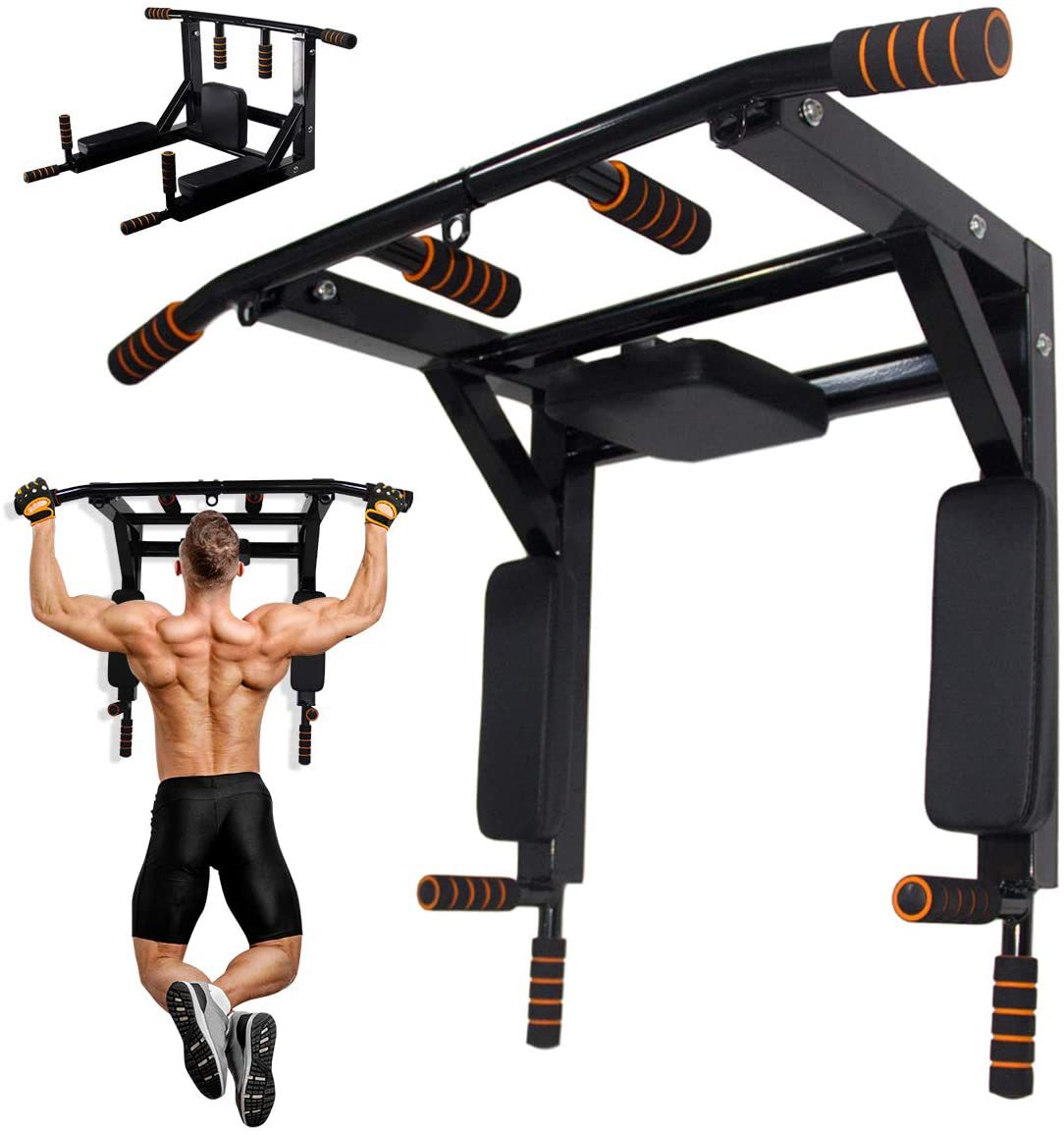 Wall Mounted Chin Up Pull Up B - Home Gym Pull Up Bar ulasan dan harga